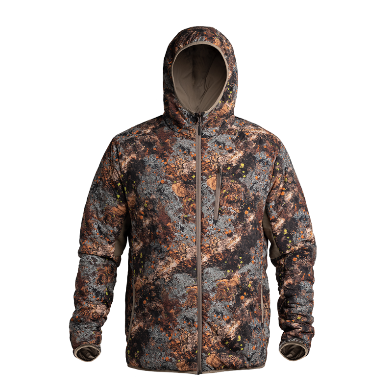 Reversible range day jacket with hood