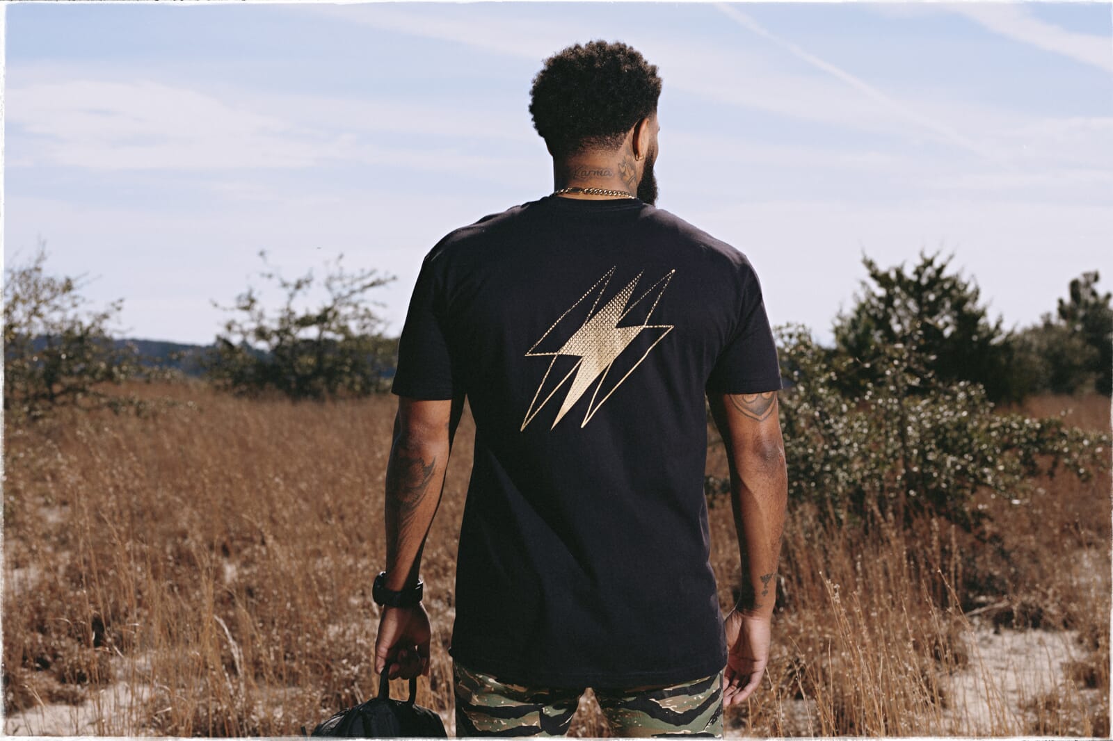 Tactical Distributors Graphic Tee Lightning Back