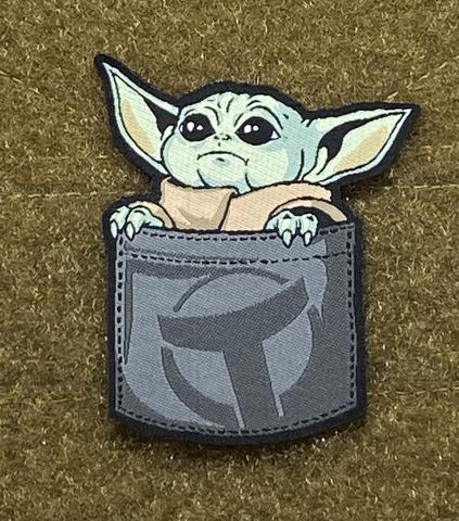 Tactical Outfitters Baby Yoda Grey Pocket Morale Patch Morale Patches Tactical Outfitters 
