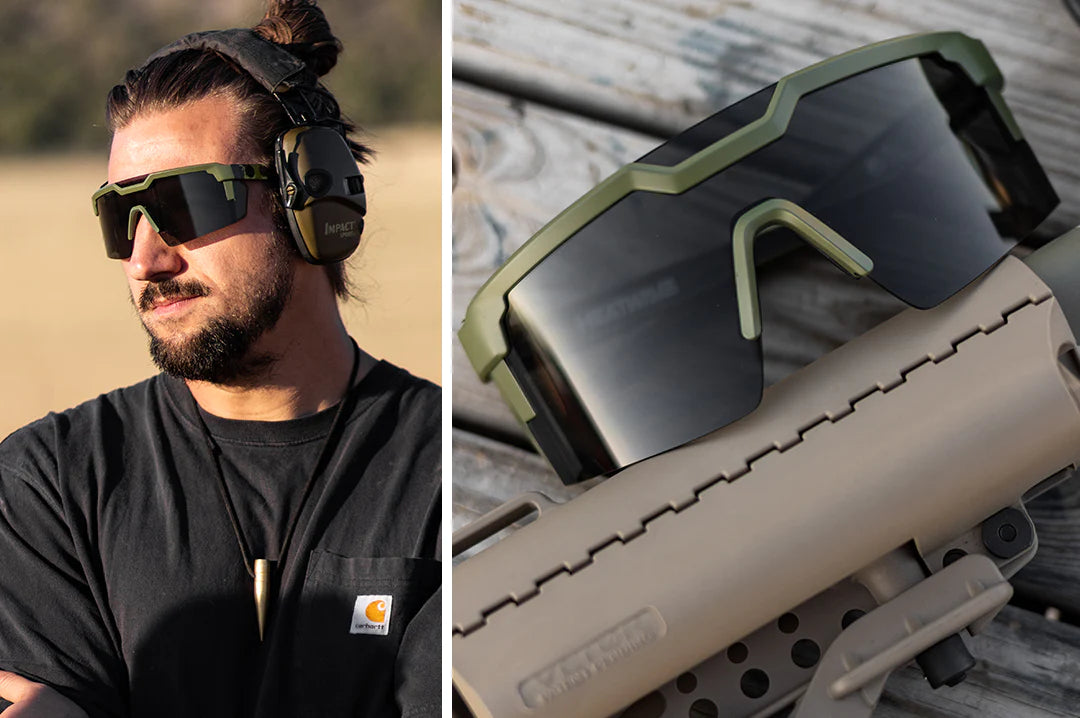 Heat Wave Future Tech Z87+ OD Green / Black Lens Sunglasses Heat Wave 