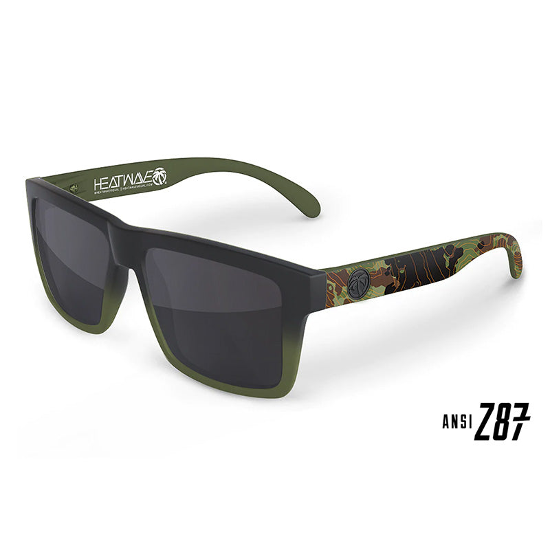 Heat Wave Vise Z87 Topo Camo / Black Polarized Sunglasses Heat Wave 